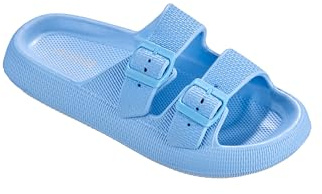 BECO Pantoletten Damen – Airkiss-Leisure Badeschuhe Damen, ultraleichte Badeschlappen für Damen mit innovativer Luftpolstersohle