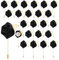 QUARKZMAN 24Pcs Épinglette Boutonnière en Fleur Roses Noires Accessoire Boutonniere Corsage Broches de Poche pour Cérémonie de Mariage Anniversaire Bal de Promo Soirée Formelle