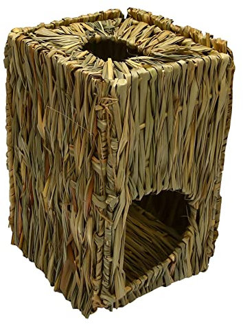 yomoe Jouet d'herbe, Tissés À La Main Lapin, Cochon D', Furet, Pliant, Paille, Herbe, Maison