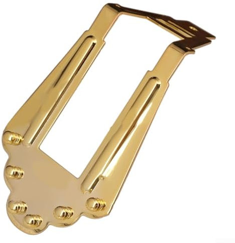 Saitenhalter für Jazzgitarre, Metallkonstruktion, verbesserte Resonanz (Gold)
