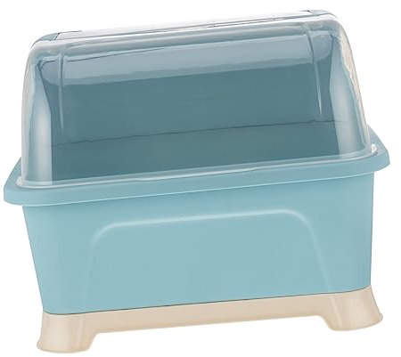 ABOOFAN Küchen Besteckbox Mit Abnehmbarem Abtropfgestell Und Transparentem Deckel Aufbewahrungsbox Für Essstäbchen Schalen Und Besteck Bpa-frei Platzsparend Klein Mit Auffangschale Einfach