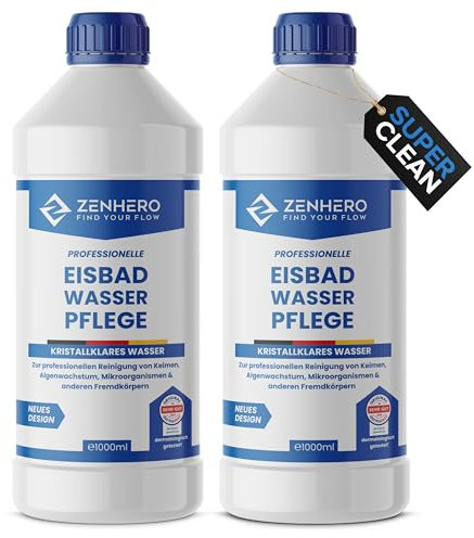 Zenhero® Eisbad MD Water clean 2000ml für Eisbad Wasserpflege für Dein Eisbad - Naturidentischer Wirkstoff -durch dermatest ausgezeichnet mit SEHR GUT - Made IN Germany (2)