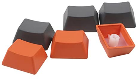 XINGLIDA PBT Capuchons de touches OEM Profil 1 25U Hauteur sans gravure Pour le remplacement du couvercle des touches pour claviers mécaniques Orange Gris