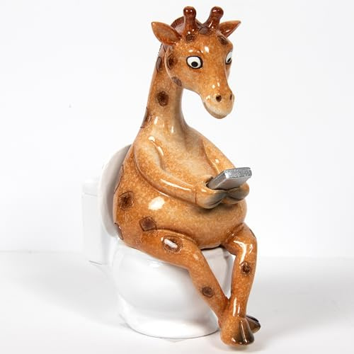 Lesser & Pavey Novelty s Giraffe Loo Time Decor Figurine | Decorative Accent, Display Piece, Freestanding Ornament, Stylish Home, Ideal for Home and Office Decor, Wonderful Present