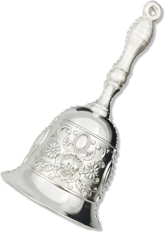 Campanella Vintage, Campanelle da Tavolo Antica, Campanaccio di Servizio in Metallo, Campanella Multiuso per Hotel, Ristoranti, Scuole, Matrimoni, Natale e Decorazione (B)