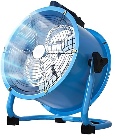 Hochleistungs-Industrie-Trommelventilator mit hoher Geschwindigkeit, 3 Geschwindigkeiten, verstellbarer Neigungsluftzirkulator für Garage, Werkstatt, Outdoor und Industrie, großer Bodenventilator