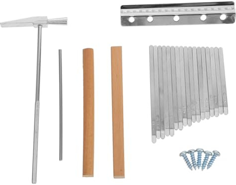 Mobestech Praktische Kalimba-tasten Mit Stahl-tasten Robuste Kalimba Aus Holz Und Stahl Professionelle Kalimba-teile Stabiler Kalimba-stimmhammer Kalimba-zubehör