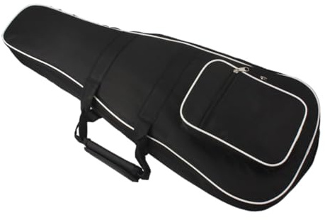 Schwarz Gepolsterte Mandolinentasche, Tragbar, aus Oxford Gewebe | Stoßfest und Großvolumig, Verstellbarer Rucksack, Aufbewahrung für Mandoline, Zubehör