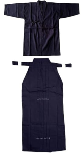 Dinntty Japanische Traditionelle Kendo-Uniformen, 2-teilige Sets, Kampfsportbekleidung, Kendo-Kimono-, Samurai-uniform Für Erwachsene