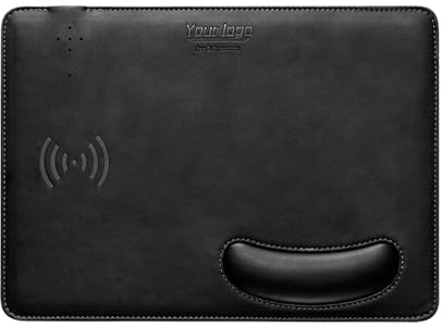 Générique Tapis de Souris à Charge sans Fil | Coussin De Paume Ergonomique en Cuir PU Anti-Dérapant | Chargeur De Tapis De Souris 15W,pour PC, Ordinateur De Bureau, Portable, Bureau, Salle De Jeux Et