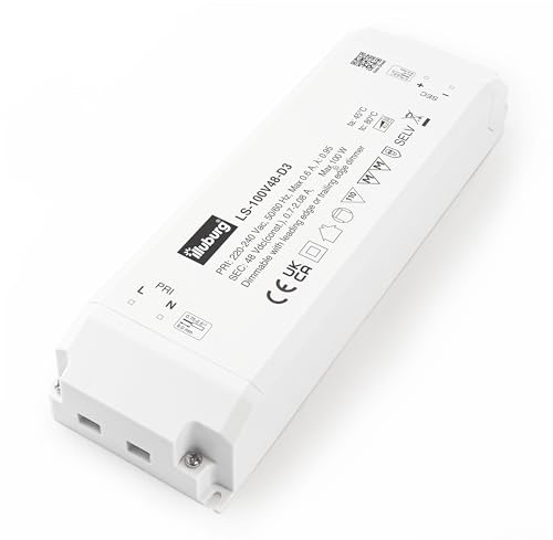 illuburg LED Trafo 48V Dimmbar Triac 33W - 100W für LED Strip Lampe LED Netzteil Treiber Transformator Vorschaltgerät Driver
