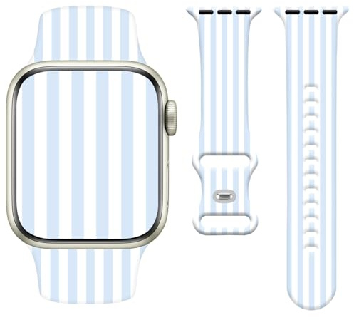 Vozehui Silicone Strap Compatible with Apple Watch Strap 42mm 41mm 40mm 38mm/42mm 44mm 45mm 49mm, Soft Cute Replacement Straps for iWatchSE/Ultra Series 11 10 9 8 7 6 5 4 3 2 1