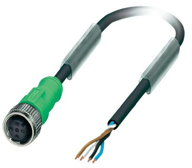 Phoenix Contact SAC-4P- 1.5-PUR/M12FS konfektioniertes Sensorkabel, Buchse gerade/offenes Ende, Länge 1.5m