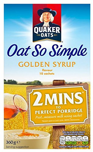 Quaker Oats Oat So Simple Golden Syrup Porridge 10 X 36G