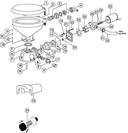 Jabsco Seal Housing, fits 37045/37245 37043-1000, Seal Housing, fits 37045/37245
