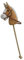 Sweety Toys 5109 Steckenpferd Goldy My Donner, super-süss, Sweety-Toys,Farbe Goldbeige -sehr edel- mit weißer Mähne mit Funktion Gewieher und Galoppgeräusch ,Größe ca.100 cm Top Qualität mit Haltegriffen und Laufrollen aus Holz
