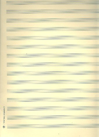 Notenpapier Quart-Format hoch 16 Systeme 27x34 cm ohne Hilfslinien (5 Bögen)