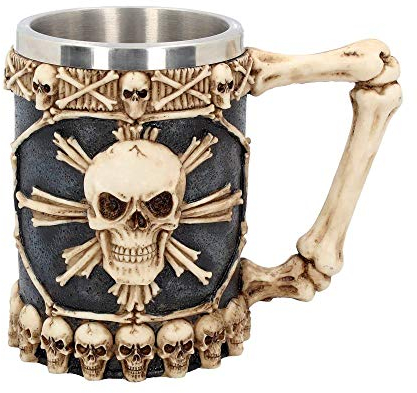 Nemesis Now Large Tankard of Skulls Mug 18cm Ivory