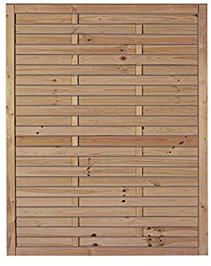 Preiswerter Lamellenzaun/Terrassen Windschutz in den Maßen 120 x 150 (Breite x Höhe) aus druckimprägniertem Kiefer/Fichte Holz Hamburg II