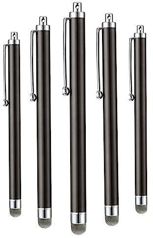 PENCILUPNOSE® 5 x Fabric Micro FIBRE fiber Stylus Pen for iPAD, Tablet , iPHONE, IPOD , SAMSUNG , Blackberry, HTC, LG, SONY , NOKIA , Huawei Honor, ZTE , Lenovo , Ulfone, ..ANY Touch Screen Device