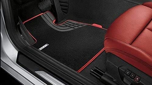 Original VeloursfuàŸmatten LHD vorne 2er Active Tourer F45 Sport anthrazit / rot