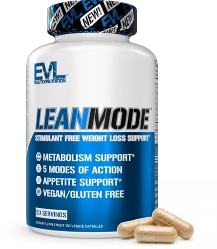 EVL Weight Loss Support Pills - Premium Multipurpose Appetite Metabolism and Fat Loss Support for Men and Women - LeanMode with Green Coffee Bean Extract CLA and Garcinia Cambogia - 50 Servings