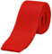 DonDon schmale Strickkrawatte rot 5 cm
