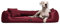 tierlando® Goofy Easy CLEAN – Orthopädisches Hundebett aus Kunstleder mit Matratzenschoner – für mittelgroße und große Hunde Größe: 130x100cm Farbe: 04 Dunkelrot