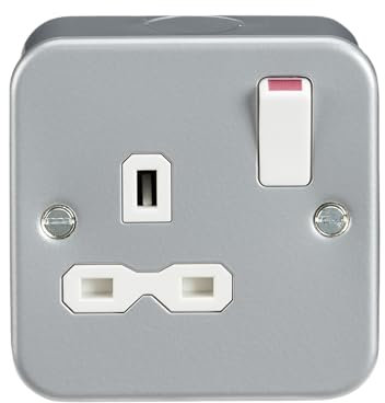 Metal Clad 13A 1G DP Switched Socket