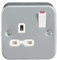 Metal Clad 13A 1G DP Switched Socket