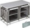 tectake® Camping Küche, Campingschrank faltbar, Reiseküche, Küchenschrank mit Arbeitsplatte und Staufächern für Outdoorküche, Vorzelt, Wohnwagen oder Auto Camping mit Tragetasche - grau