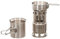 Fox Outdoor Kochset, Travel, Edelstahl, 5 teilig, Camping Pfanne, Topf und Kocher