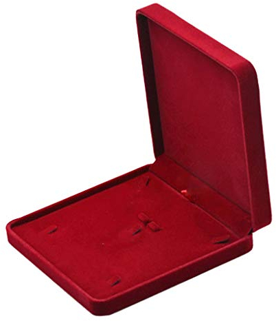 Sharplace Samt Schmuckschatulle Schmuckbox Reise Schmucketui Schmuckkästchen Klein Schmuckschachtel, Weinrot