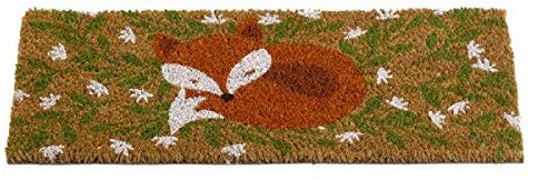 HomeZone Various Designs Decoir Novelty Doormat Door Mat Natural Look Mat Slip Resistant PVC Backing Safe Anti-Slip Indoor Outdoor Use Colourful Hard Wearing (Fox Hollow)