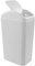 Hespama 14L Slim Plastic Dustbin, Small Gray Waste Bin with Swing Lid
