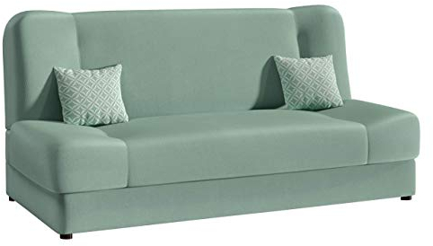 Mirjan24 Schlafsofa Jonas, Sofa mit Bettkasten und Schlaffunktion, Bettsofa, Dauerschläfer-Sofa, Schlafcouch, Materialmix, Couch vom Hersteller, Wohnlandschaft (Manila 11 + Manila 11 + Evo 29)