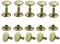 IstaTools Hohlnieten, Doppelkopf, rostfrei, Messing, in 6mm, 7mm, 9mm, 10mm oder 13mm (10, 10x10mm gelb)