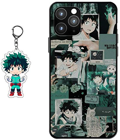 Staremeplz Hülle für iPhone 12 Pro Max Anime Handyhülle [Mit Schlüsselbund] Cartoons Silikon Sanft Bumper Case Hülle für iPhone 12 Pro Max