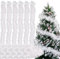 FLOFIA 6pz Orpelli Natalizi 12 Metri Ghirlanda Natalizia Festone di Orpelli dell’Albero di Natale Ghirlanda Tinsel per Decorazione Albero di Natale Festa di Natale (Bianco)