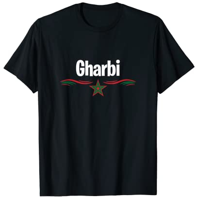 Marokko Flagge Arabisch Muslimischer Name Gharbi T-Shirt