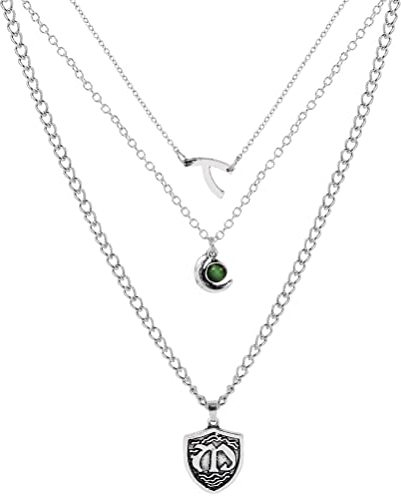Frauen Halsketten, Hope Mikaelson Halskette Familienwappen Anhänger Wishbone Legacies Fans Geschenk 3 Schicht Halskette Set Cosplay Schmuck Schlüsselbein Kette