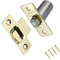 TERF® Adjustable Roller Catch Polished Brass Roller Ball Door Latch Door Closer Ideal Internal Door Catch for Doors Cupboards Cabinets and Wardrobes Including Fixing Screw - Pack of 1
