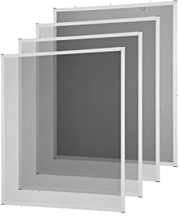 empasa Insektenschutz Fliegengitter Fenster MASTER SLIM Set Alurahmen Mückengitter als Selbstbausatz in 80 x 100 cm, verschiedene Sets und Farben, Farbe:weiß, Größe:4er Set