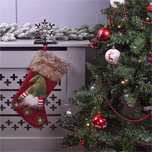St Helens Home & Garden Luxury Gonk Christmas Stocking - A stocking on a whole other level, luxurious and fur lined (Red)