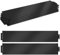 YUENFONG 20m Beeteinfassung Rasenkante Metall Verzinkt Flexible Beetabgrenzung Beetumrandung Mähkante Palisade Gartendekorativ UV und Witterungsbeständig, 100 cm x 15 cm, Schwarz (20 Stücke)