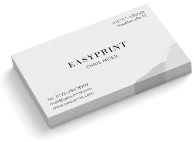 Visitenkarten | 350 g Qualitätsdruck | 1-seitig | Text + Farbe sofort anpassen | 85 x 55 mm | sofort gestalten | Design Mountain | hochwertig (Weiß, 50 Stück)