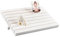 nbeads 7 Slots Holz Ohrring Display Ständer, tragbares Holz Ohrring Kartenhalter mit 2 abnehmbaren Stiften Weiß Schmuck Ohrring Ring Display Ohrring Halter Organizer Tray, 29x19 cm