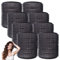Lot de 8 bigoudis noirs pour volume de cheveux,Grands bigoudis auto-agrippants,Rouleaux Velcro noirs pour cheveux longs et courts,Grand bigoudi Velcro,Bigoudi de coiffure,Bigoudi de salon de coiffure