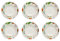 KHG 6er Set Pastateller, extra groß mit 30cm Durchmesser in Besteck Print, perfekt für Gastro und Zuhause, hochwertiges Porzellan, Suppenteller, Salatteller, Spühlmaschinengeeignet