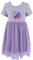 JOPHY & CO. Vestito Ragazza Principessa Unicorno Abito Bambina Festa Tulle Manica Lunga & Manica Corta (cod. 8900) (10 Anni, Lilla 8902)